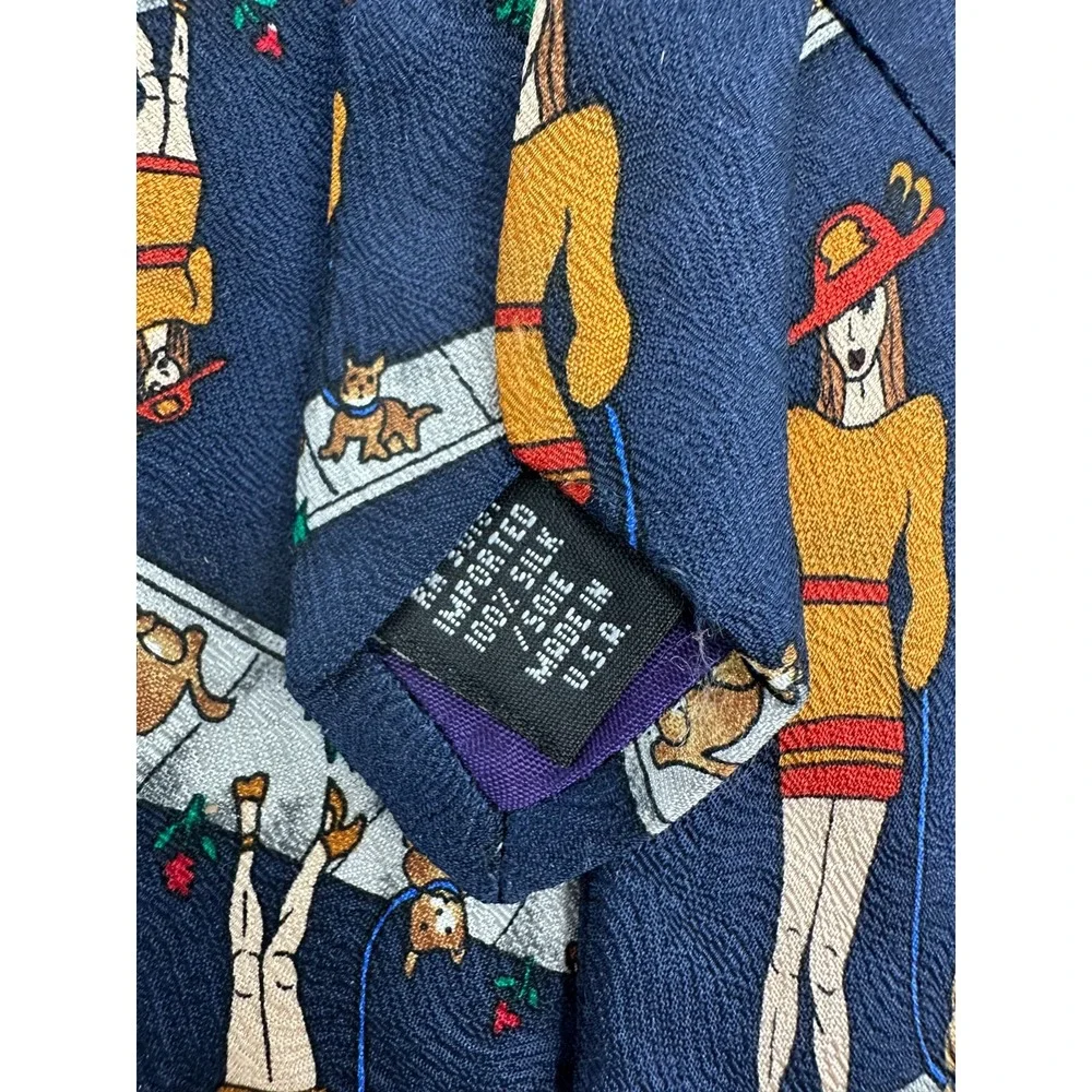 Save The Children Jennifer Aniston Celebrity Dress Men's Neck Tie Blue Silk